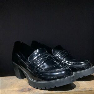 Black Patent Leather Loafers